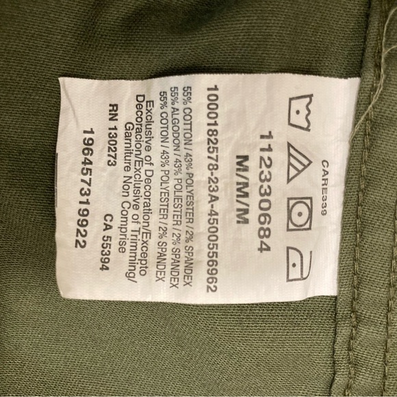 Olive Green Men's Short Sleeve Button Up Shirt - Picture 4 of 8